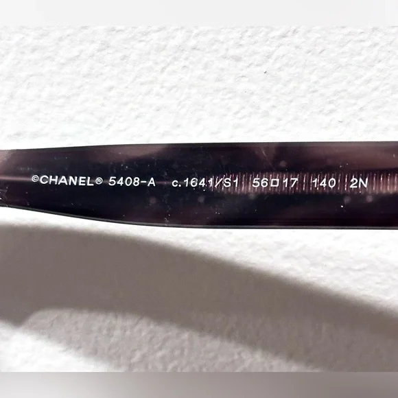 CHANEL 5408 Light Brown Havana and Purple Lens Square Sunglasses - Picture 8 of 8